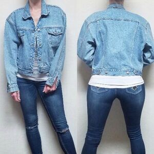 VINTAGE 80s Zana-Di Stone Wash Boxy Denim Jacket